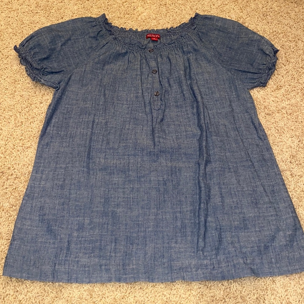 Merona blue Jean tunic shirt for women, size small